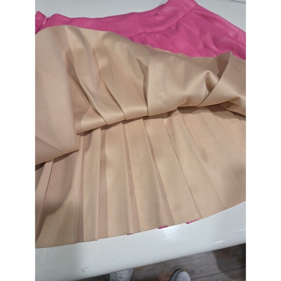 XS PINK High Waist Skater Mini Flared Pleated Skirt Short Tennis Pencil Skirt B2 - Picture 11 of 13